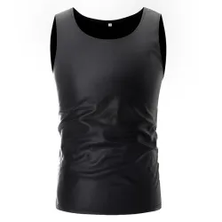 T-shirt métallique brillant - gilet sans manches