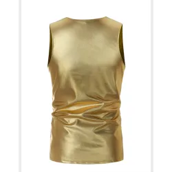 T-shirt in metallo lucido - gilet senza maniche