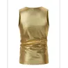 T-shirt in metallo lucido - gilet senza maniche