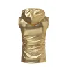 Chandail métallique brillant - gilet sans manches