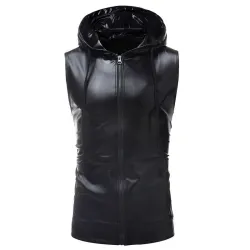 Shiny metallic hoodie - hihaton vest