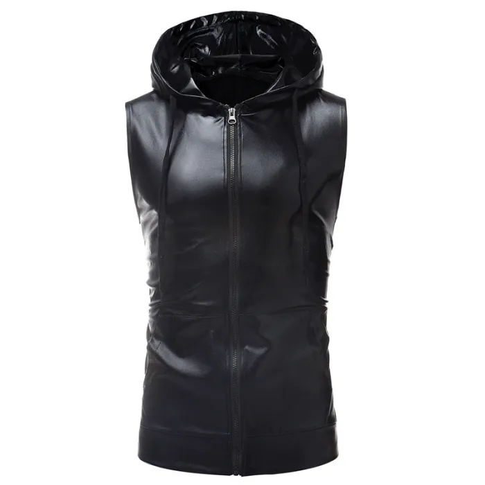 Felpa in metallo lucido - gilet senza maniche