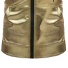 Shiny metallic Hoodie - ärmellose Weste