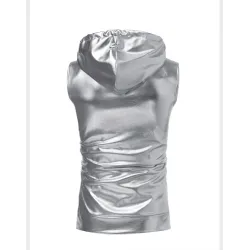 Chandail métallique brillant - gilet sans manches