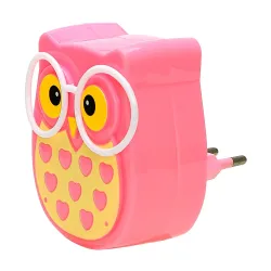 LED owl wall night light - light control sensor - EU plug