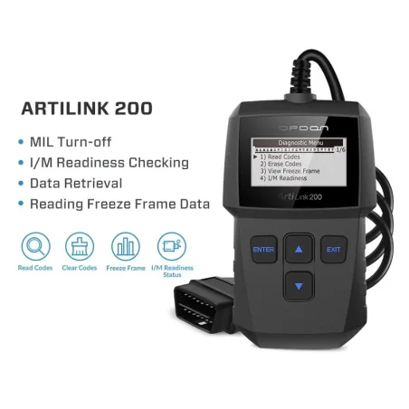 ArtiLink 200 - strumento diagnostico dell'automobile - scanner OBDII OBD2 - lettore di codice X431 3001