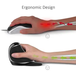 M618 Plus ergonomic vertical wireless mouse with removable palm rest