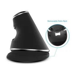 M618 Plus ergonomic vertical wireless mouse with removable palm rest