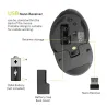 M618 Plus ergonomisk vertikal trådlös mus med flyttbar palm vila