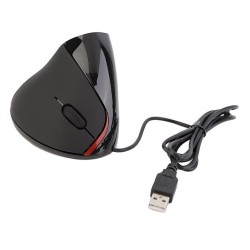 Mouse óptico vertical - USB com fio - 2400DPI - 2.4GH - ergonômico