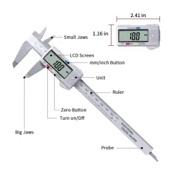 150mm LCD Digital Vernier-Cliper - elektronisches Mikrometer - Messwerkzeug