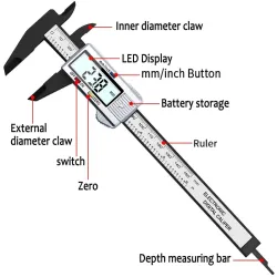 Calibrador150 mm caliper vernier digital - micrometer electrónico - herramienta de medición