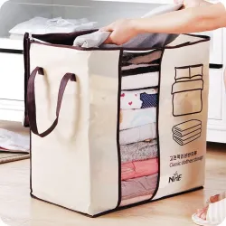 Saco de armazenamento de roupa portátil não tecido - organizador dobrável