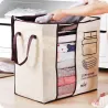 Saco de armazenamento de roupa portátil não tecido - organizador dobrável