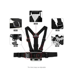 Octopus tripod bröstband montering för GoPro Hero 7 6 5 EKEN H9 Xiaomi Yi 4KGS65