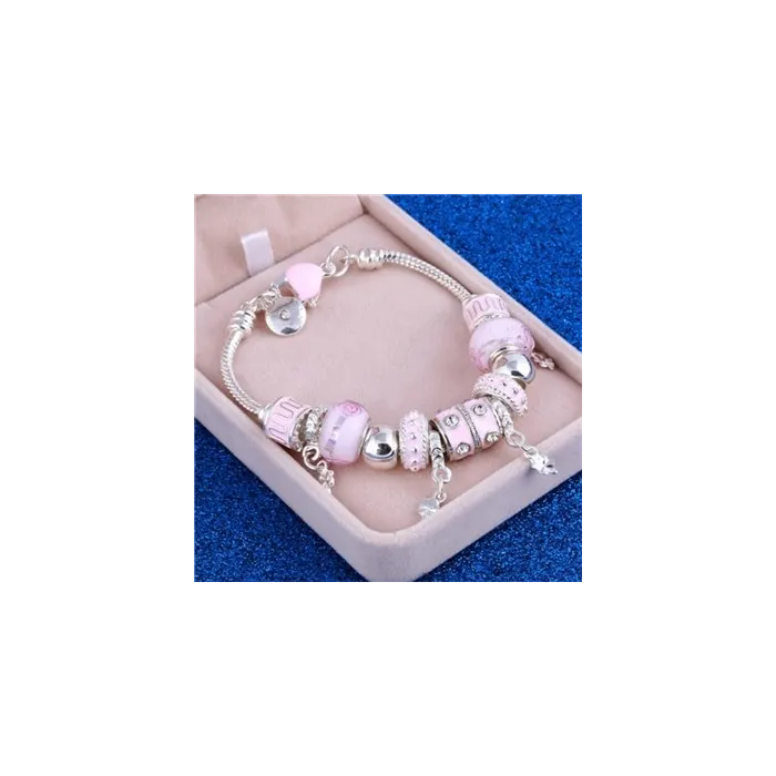 Bracciale in argento con perline