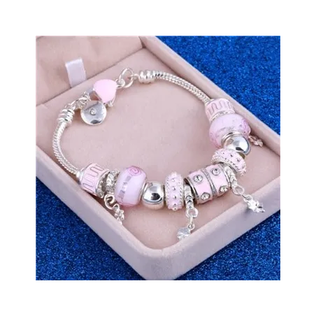 Bracciale in argento con perline