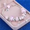 Crystal silver bracelet with beads