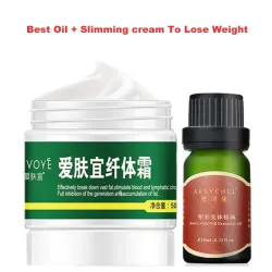 Slimming eterisk olja - kroppsformning - fettförbränning - anti cellulit massageolja & grädde