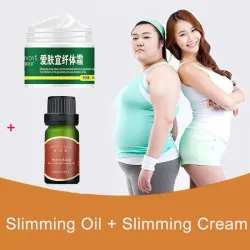 Slimming eterisk olja - kroppsformning - fettförbränning - anti cellulit massageolja & grädde