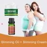 Slimming eterisk olja - kroppsformning - fettförbränning - anti cellulit massageolja & grädde