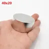 N35 N52 ímã de neodímio - ímã de metal redondo forte 40 * 20mm 2 peças