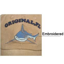Vintage original Shark - broderi bomull baseball cap - unisex
