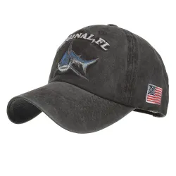 Vintage original Shark - embroidery cotton baseball cap - unisex