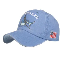 Vintage original Shark - broderi bomull baseball cap - unisex
