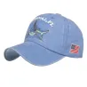 Vintage originale Shark - cappello da baseball in cotone ricamo - unisex