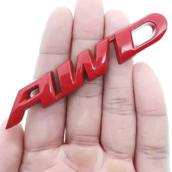 3D AWD - car sticker - chrome