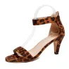 High Heel Pumps - elegante Wildledersandalen mit Rückreißverschluss