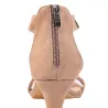 Höga klackpumpar - eleganta mocka sandaler med en bakre zipper