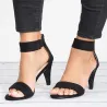 SandaliasBombas de tacón alto - elegantes sandalias suedas con cremallera trasera