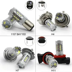 Auton valo LED-lamppu - H1 H4 H3 H13 H16 1156 9005 9006 - ajovalaistus