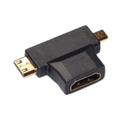 HDMI miespuolinen videokaapeli - HDMI mikro-HDMI mini HDMI mini adapterin kanssa - äänilaajennuskaapeli 5m