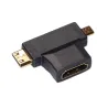 HDMI manlig till manlig videokabel - HDMI till micro HDMI mini HDMI med mini adapter - ljudförlängning kabel 5m
