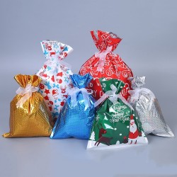 Weihnachtsgeschenktaschen mit Kordelzügen 32 * 24 cm 50 Stück