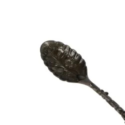 Vintage carved te & dessert sked med kristall