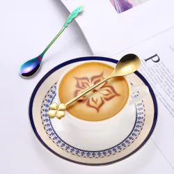 CubiertosForma de corazón y flor cuchara de acero inoxidable para té & postres