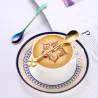 CubiertosForma de corazón y flor cuchara de acero inoxidable para té & postres