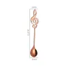 Cubiertoscuchara decorativa con nota musical para té & café & postres - acero inoxidable