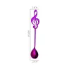 colher decorativa com nota de música para chá e café & sobremesas - aço inoxidável