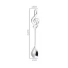 Cubiertoscuchara decorativa con nota musical para té & café & postres - acero inoxidable