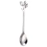 CubiertosMango en forma de hoja - cuchara de té & tenedor para té - café & postres