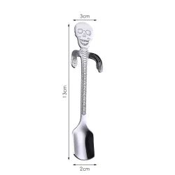 Cuillère en acier inoxydable avec crâne