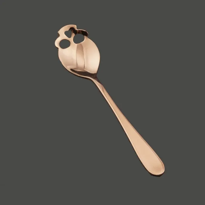 Skull formad rostfritt stål sked för te & kaffe & desserter