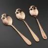 Skull formad rostfritt stål sked för te & kaffe & desserter
