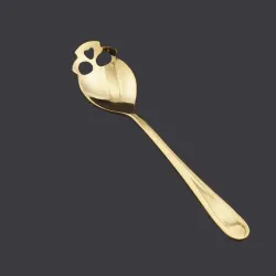 Skull formad rostfritt stål sked för te & kaffe & desserter