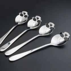 Cubiertoscucharada de acero inoxidable en forma de cráneo para té & café & postres